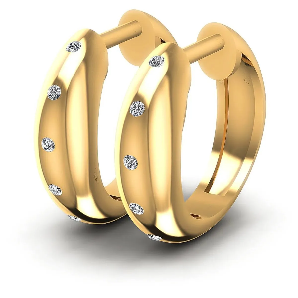 0.10 CT Round Cut Lab Grown Diamonds - Hoop &  Drop Earrings