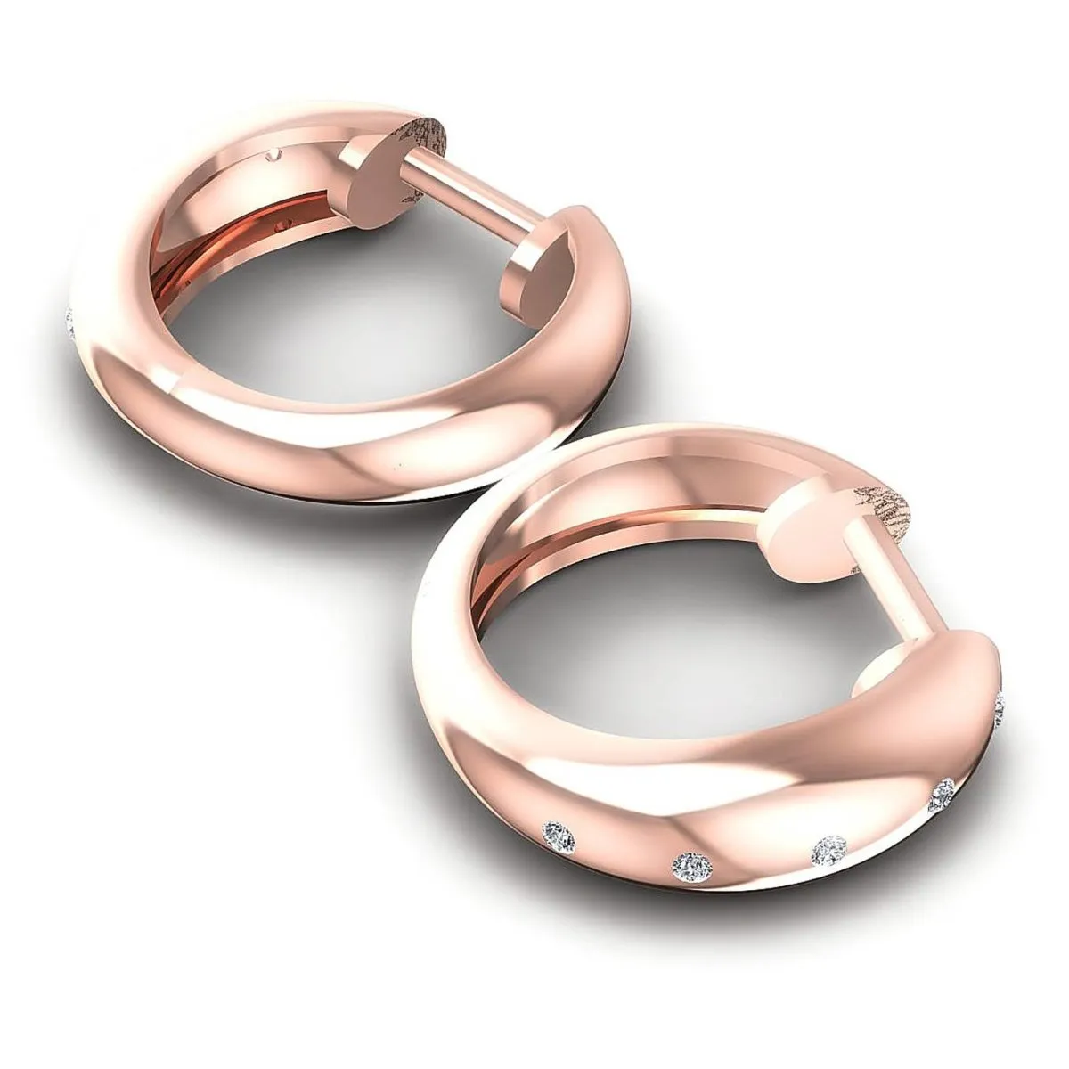 0.10 CT Round Cut Lab Grown Diamonds - Hoop &  Drop Earrings