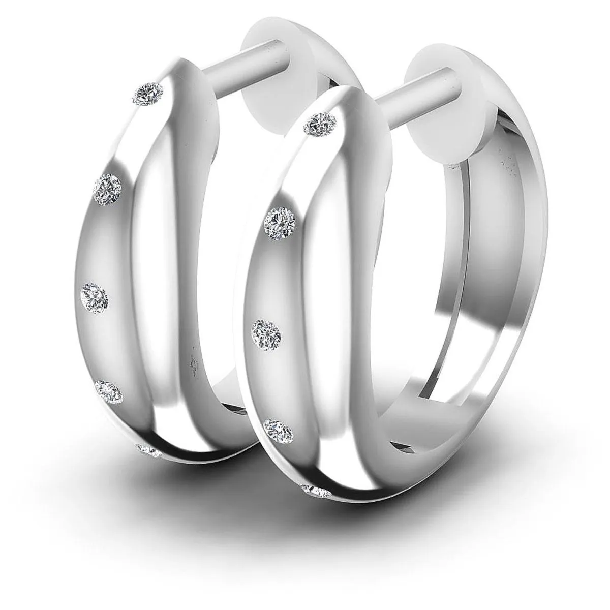 0.10 CT Round Cut Lab Grown Diamonds - Hoop &  Drop Earrings