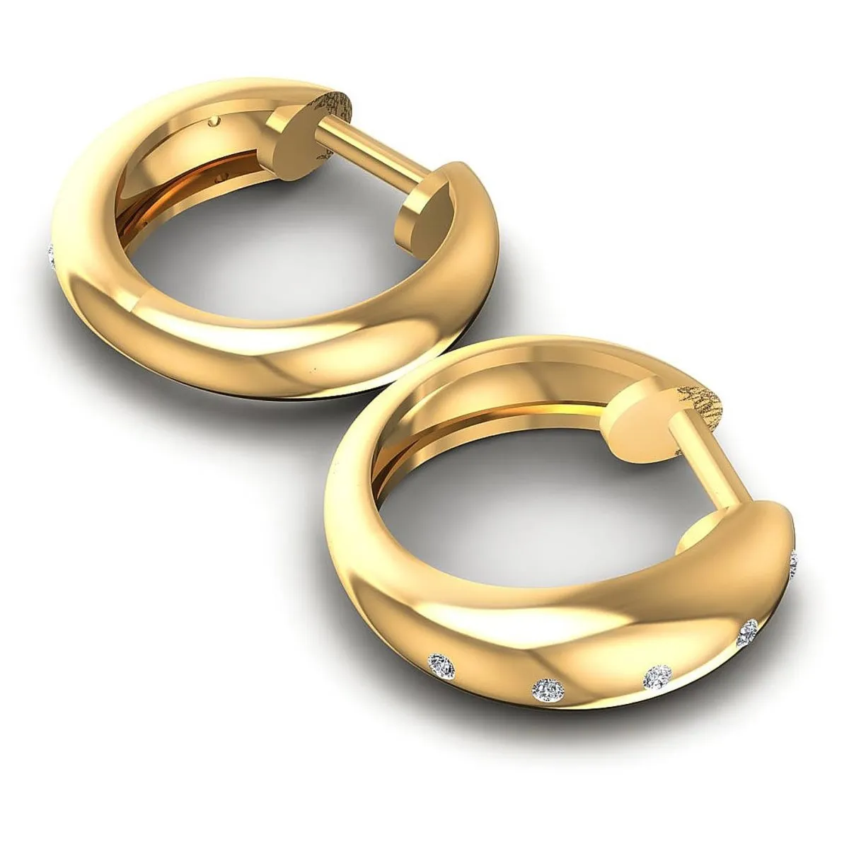 0.10 CT Round Cut Lab Grown Diamonds - Hoop &  Drop Earrings