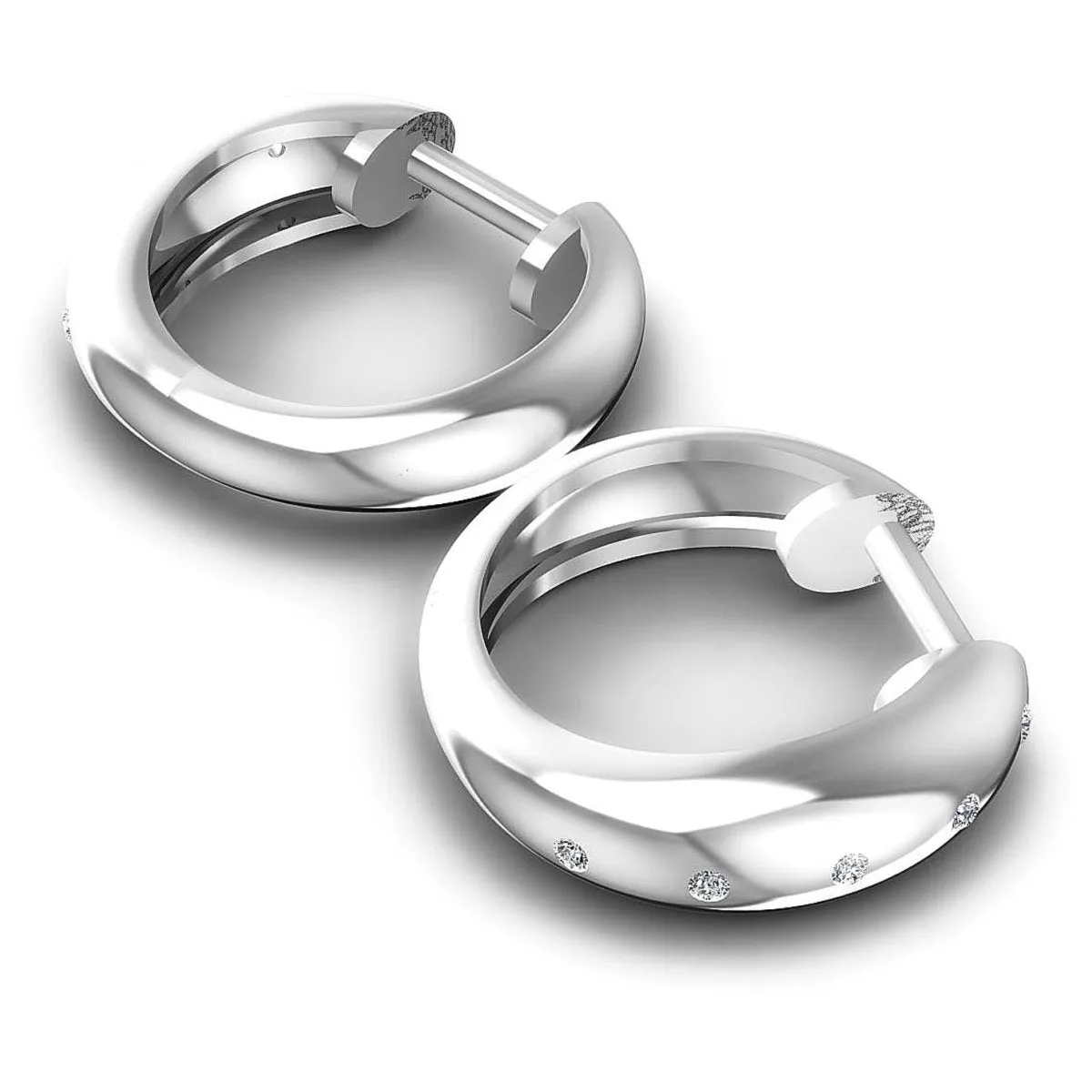 0.10 CT Round Cut Lab Grown Diamonds - Hoop &  Drop Earrings