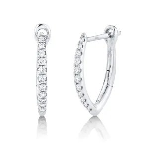 0.15ctw Diamond V Hoop Earring