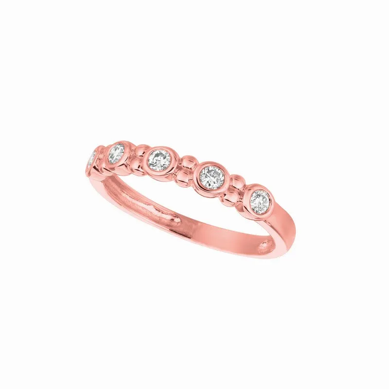 0.25 CT DIAMOND BEZEL SET RING 14K GOLD
