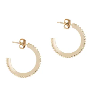 10K Gold Large "Dotted" Hoop Earrings