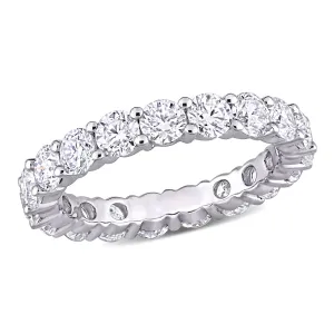 10K WHITE GOLD 2 3/4 CT TGW CREATED MOISSANITE-WHITE ETERNITY RING