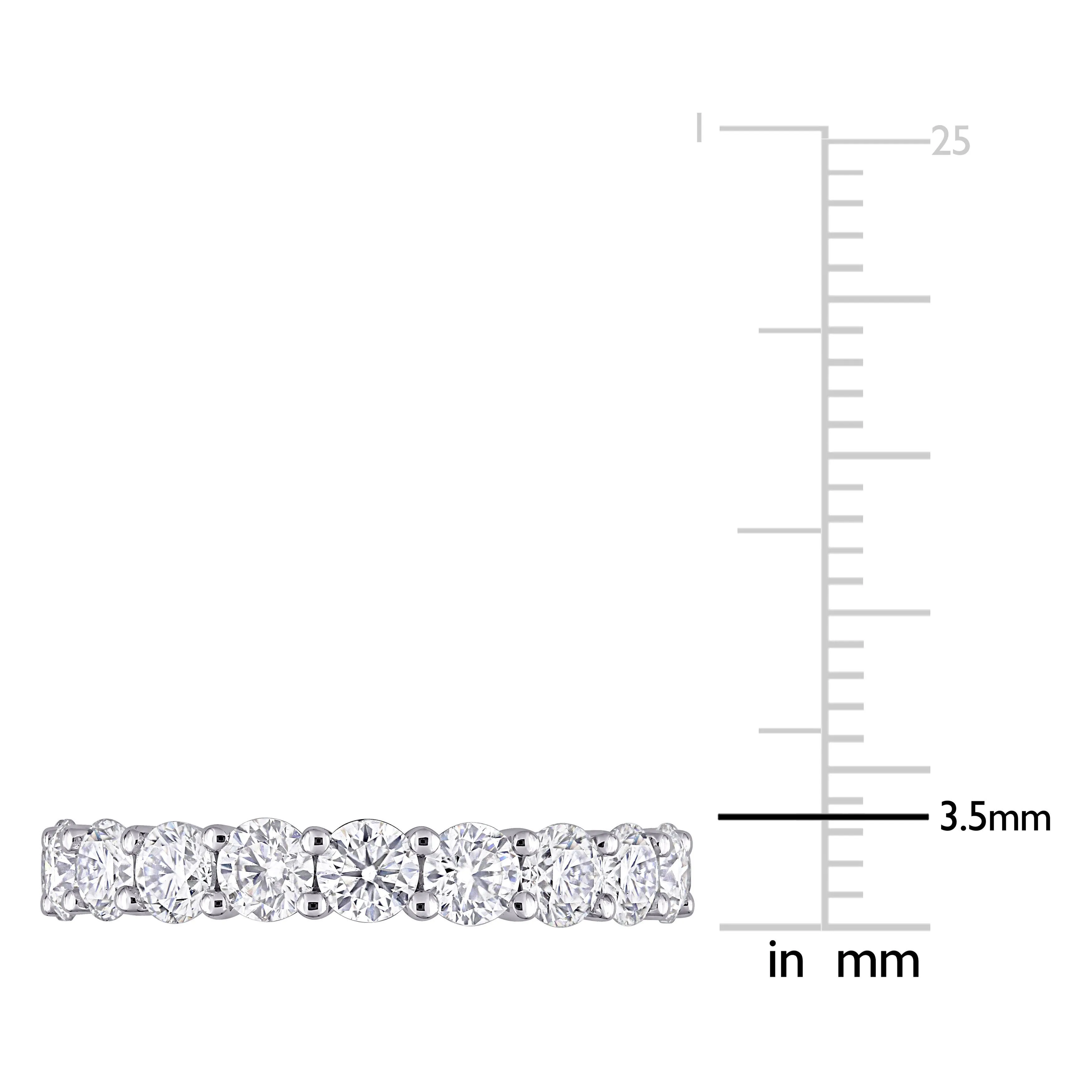 10K WHITE GOLD 2 3/4 CT TGW CREATED MOISSANITE-WHITE ETERNITY RING