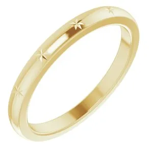 10K Yellow Stackable Starburst Ring Size 20