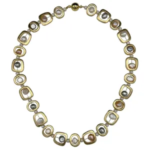 129-GOLD-SHORT | MOD NECKLACE GOLD SHORT 18"