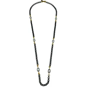 138-07-T | COCO NECKLACE LONG (GRAY/TITANIUM) 36"