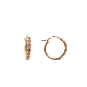 13MM YELLOW SAPPHIRE HUGGIE HOOP EARRINGS