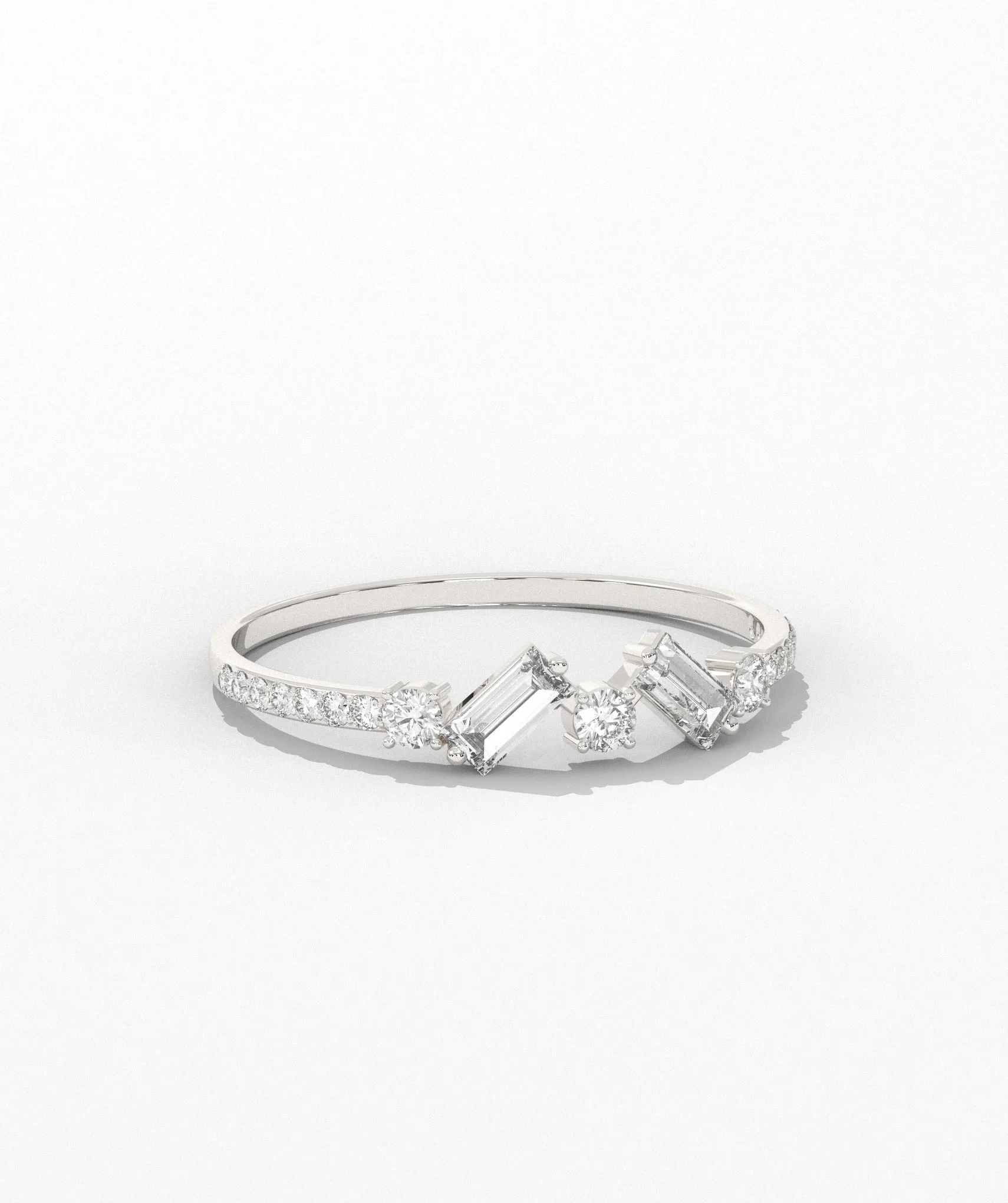 14K Gold Sleek Baguette Diamond Ring