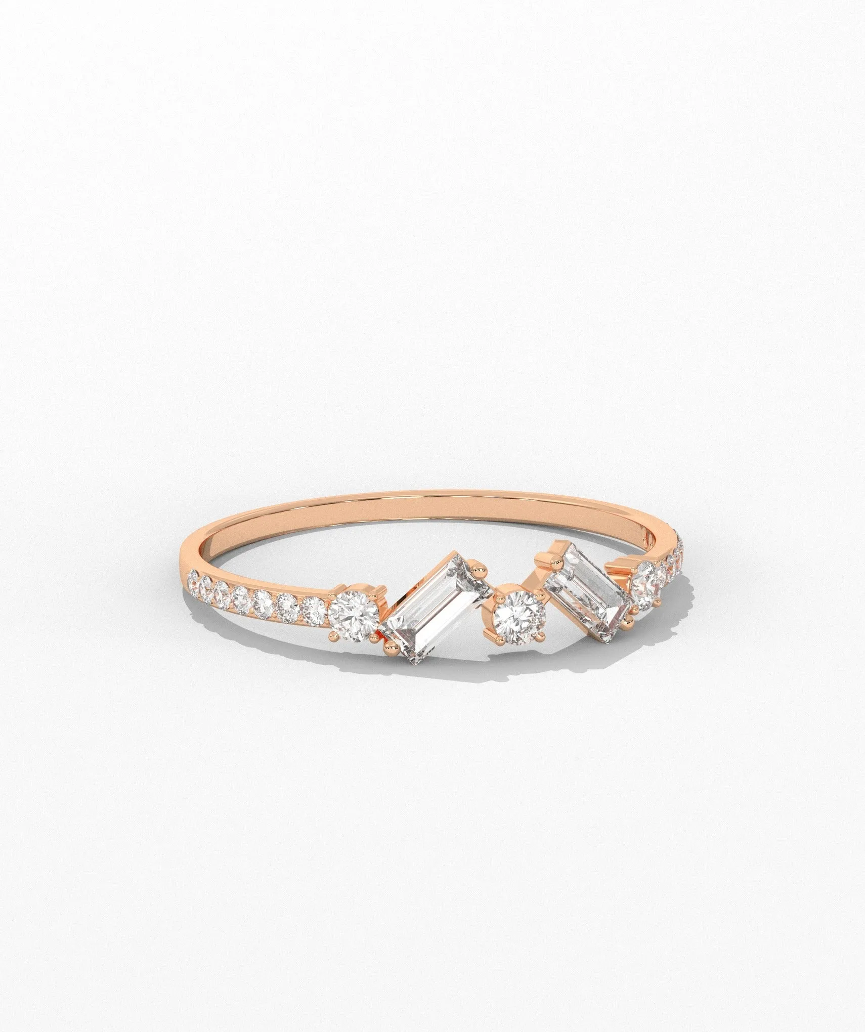 14K Gold Sleek Baguette Diamond Ring