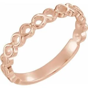 14K Rose  Stackable Ring
