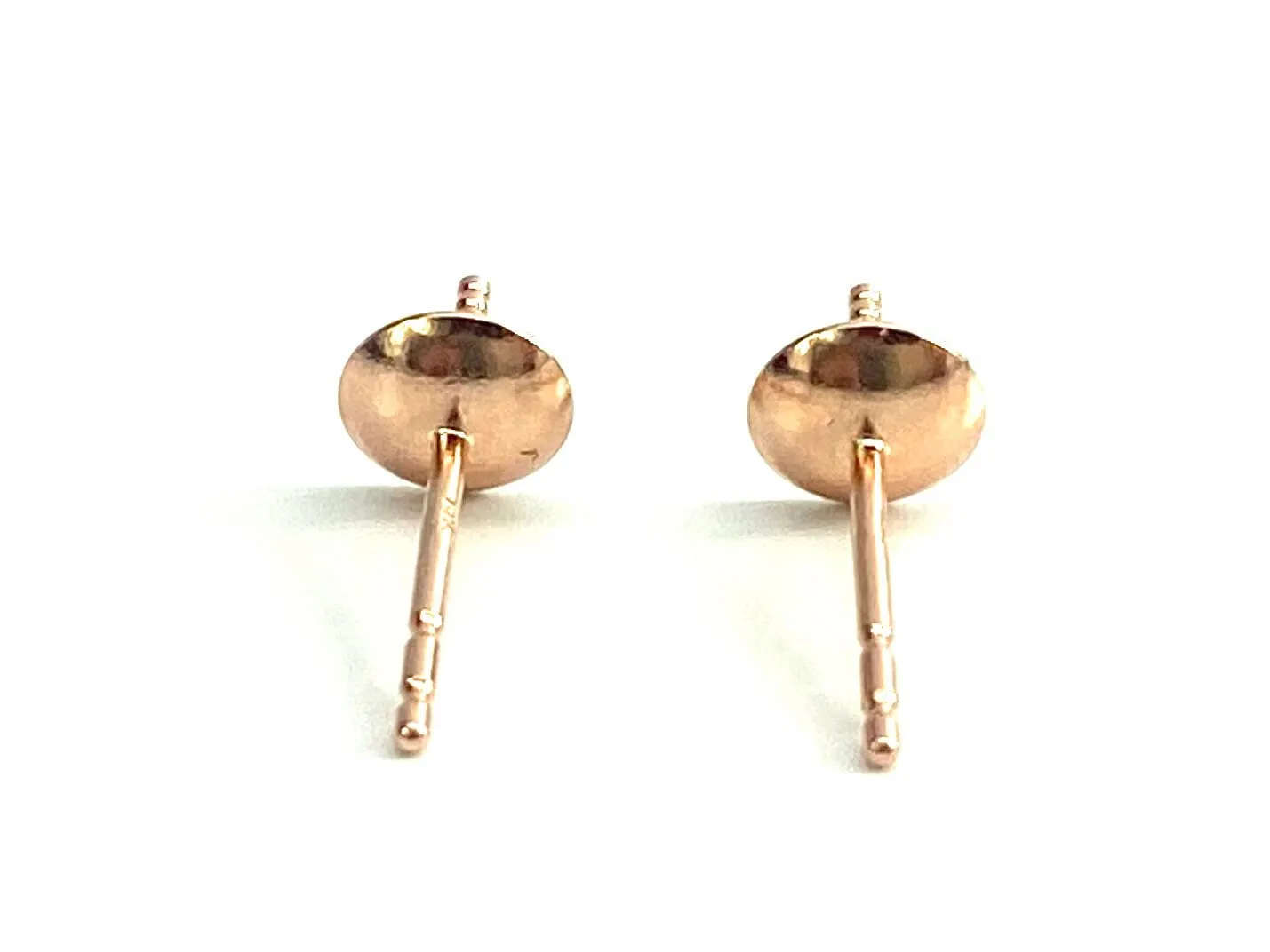 14K Solid Pink Gold Earring Post 5mm