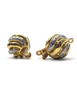 14K solid white and yellow gold bail w/ 0.02 carat diamonds, SKU# AW307-10-40-L4