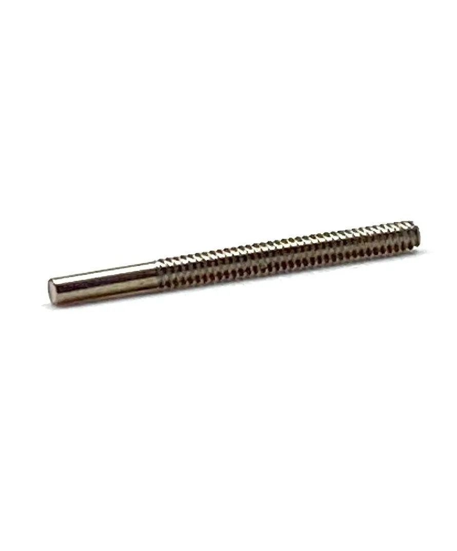 14K solid white gold ear post 11 threaded, SKU# 12-28-9C
