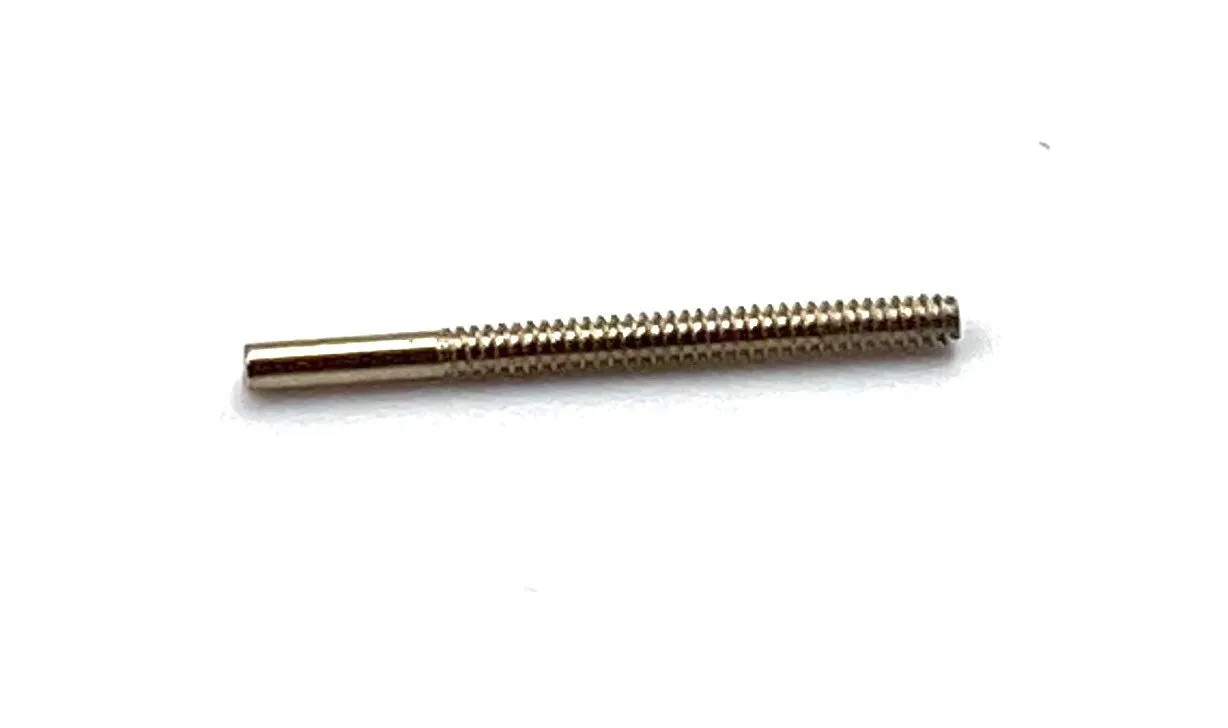 14K solid white gold ear post 11 threaded, SKU# 12-28-9C