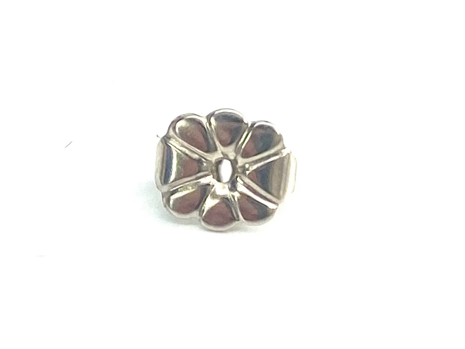 14K Solid White Gold Earring Back, Sku#12-54-120