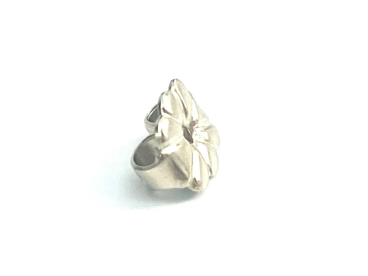 14K Solid White Gold Earring Back, Sku#12-54-120