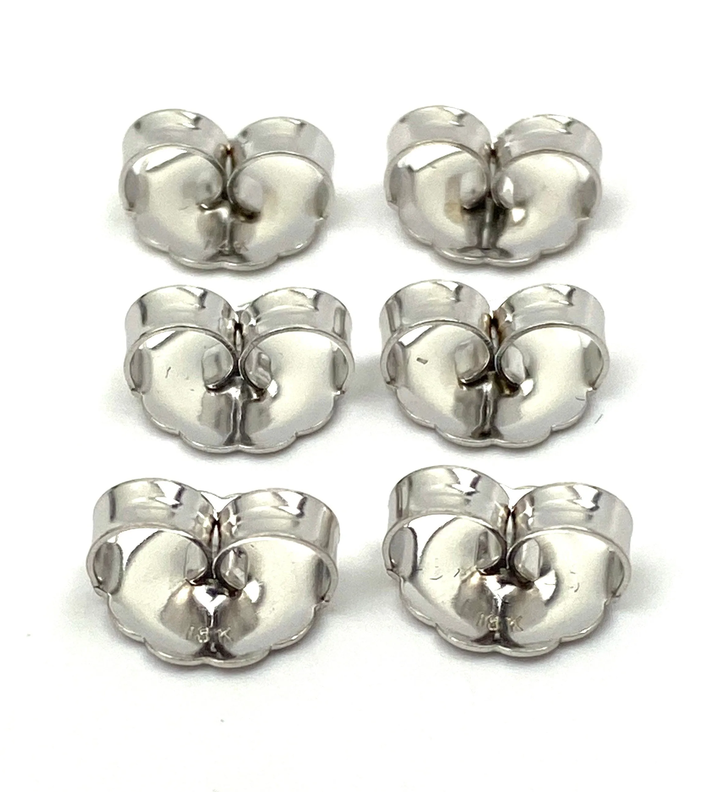 14K solid white gold earring backing, SKU#20-27-20