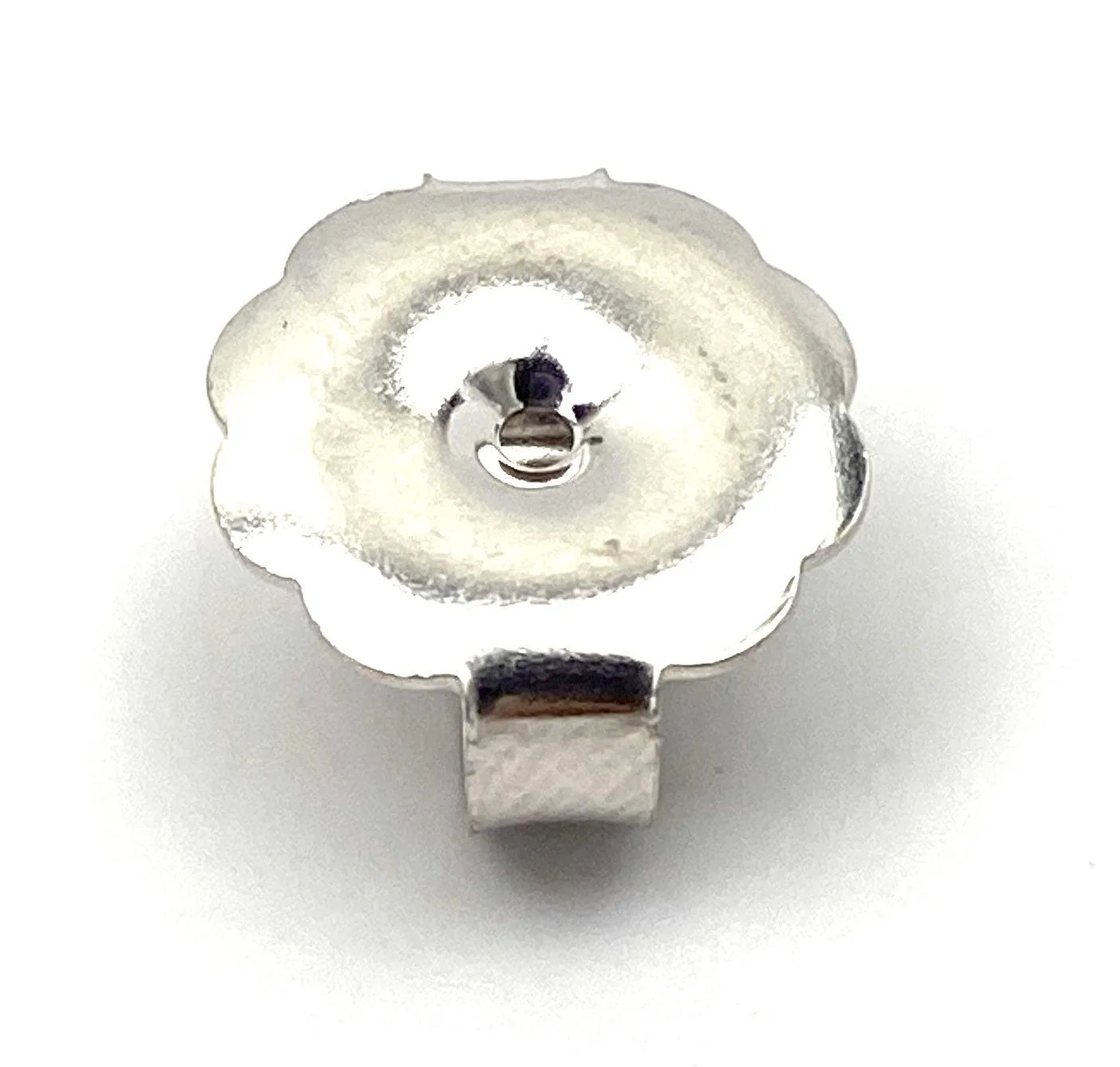 14K solid white gold earring backing, SKU#20-27-20