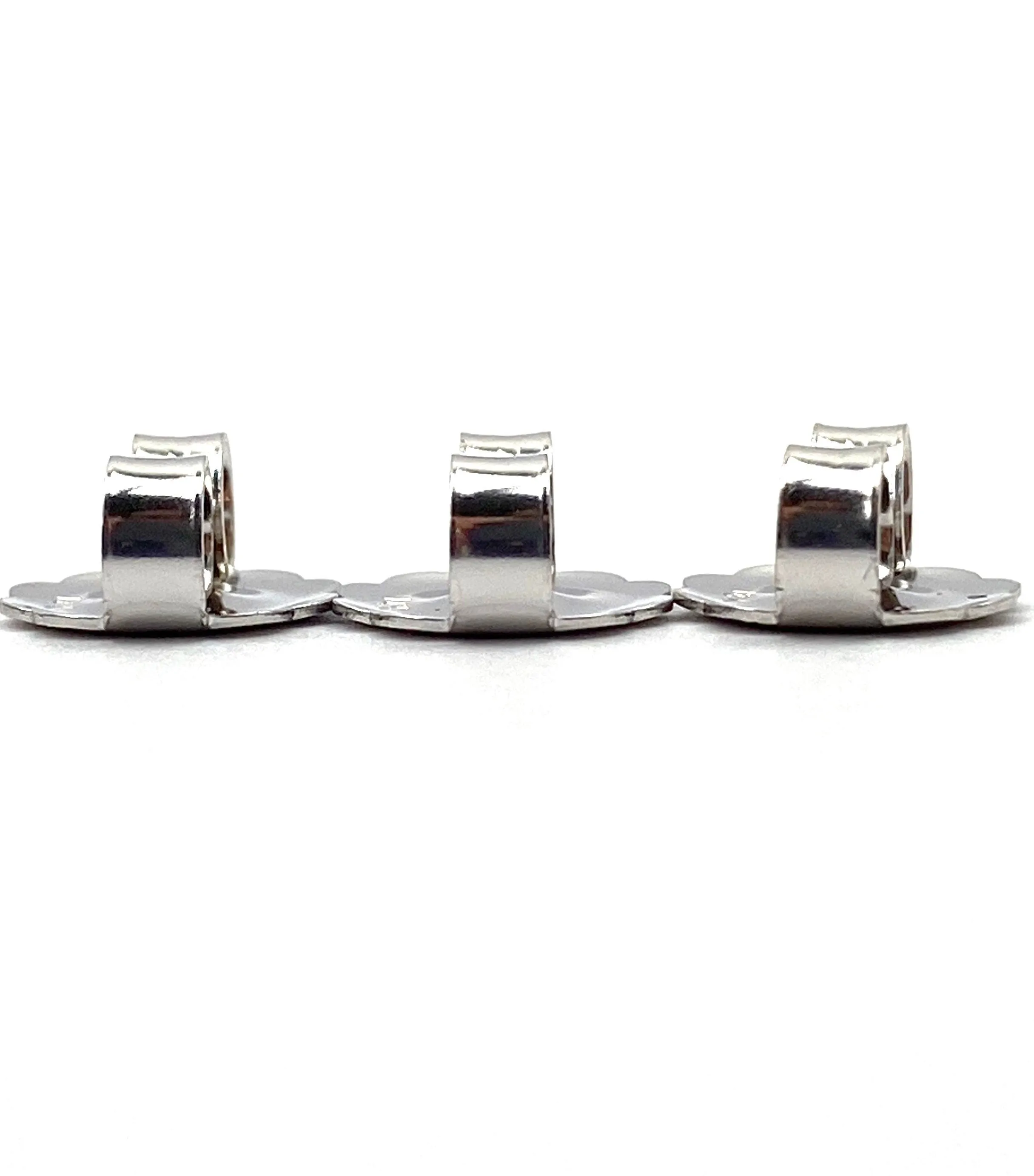 14K solid white gold earring backing, SKU#20-27-20