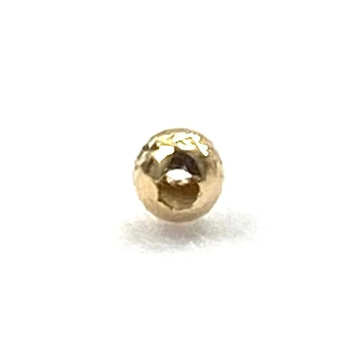 14K solid yellow gold bead, textured bead, SKU# 1004920P