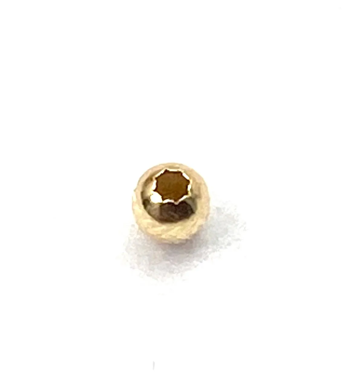 14K solid yellow gold bead, textured bead, SKU# 1004920P