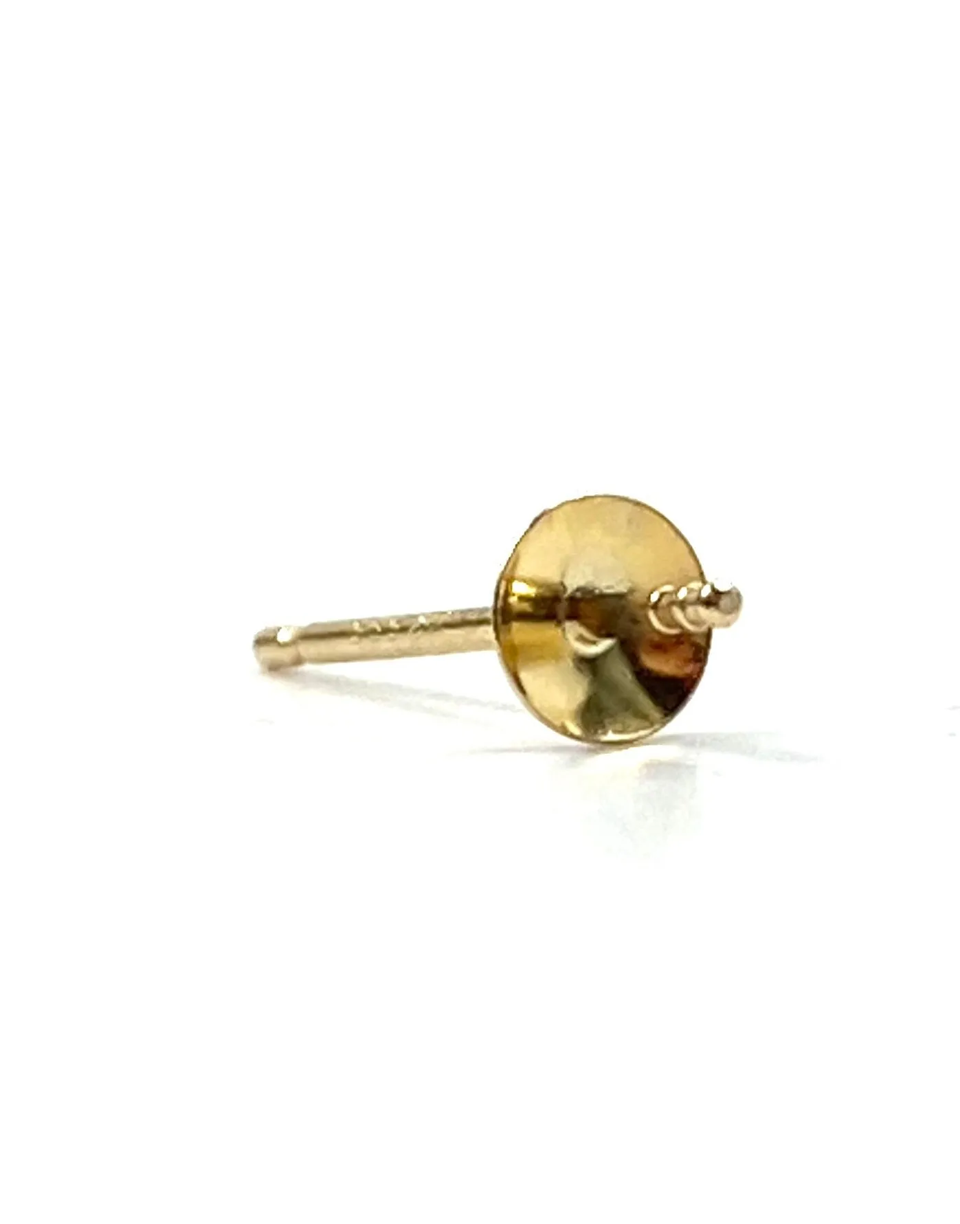 14K solid yellow gold peg with pearl cup, SKU# 11-28-3014