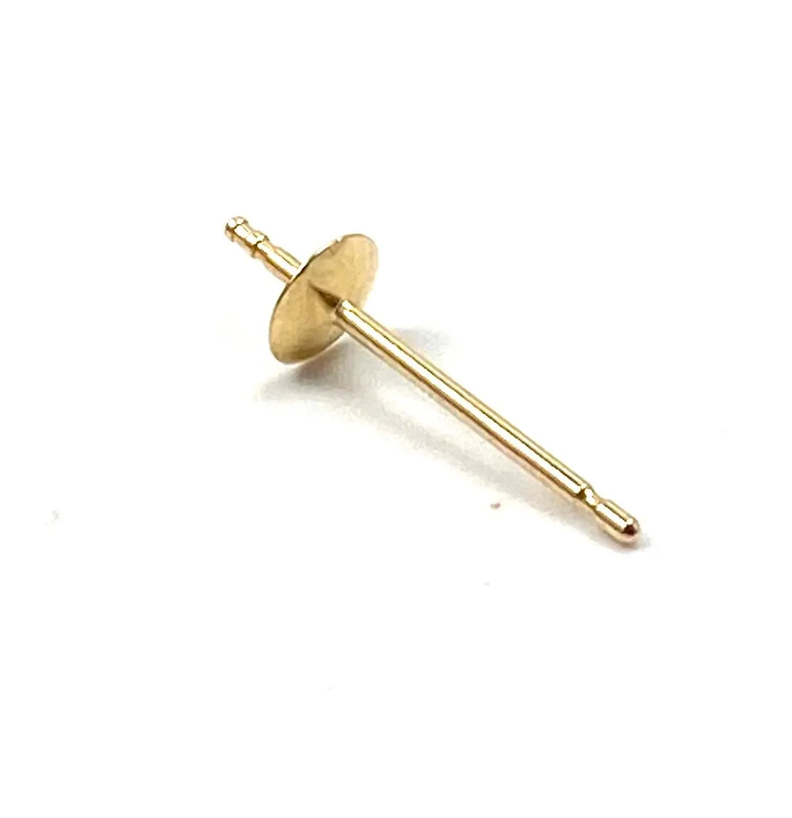 14K solid yellow gold peg with pearl cup, SKU# 11-28-3014