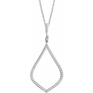 14K White 1/4 CTW Diamond 18" Necklace