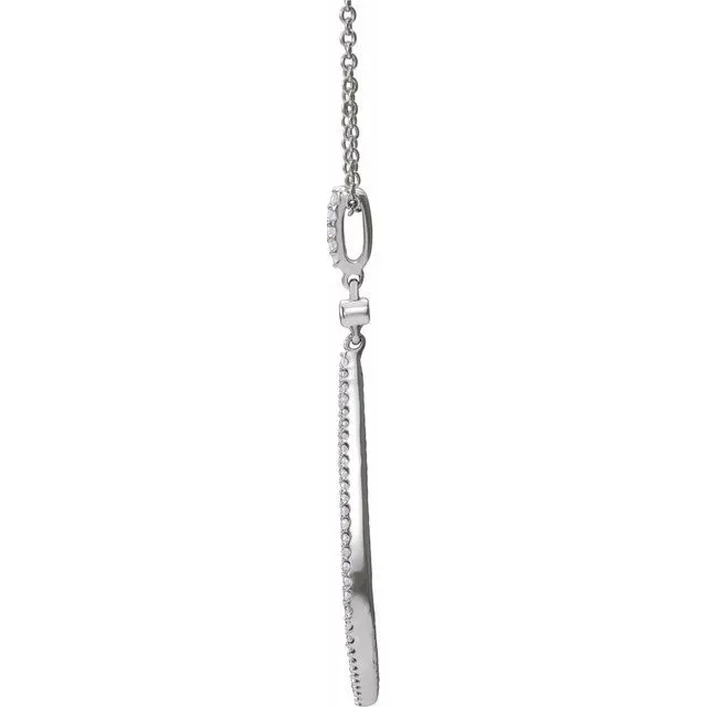 14K White 1/4 CTW Diamond 18" Necklace
