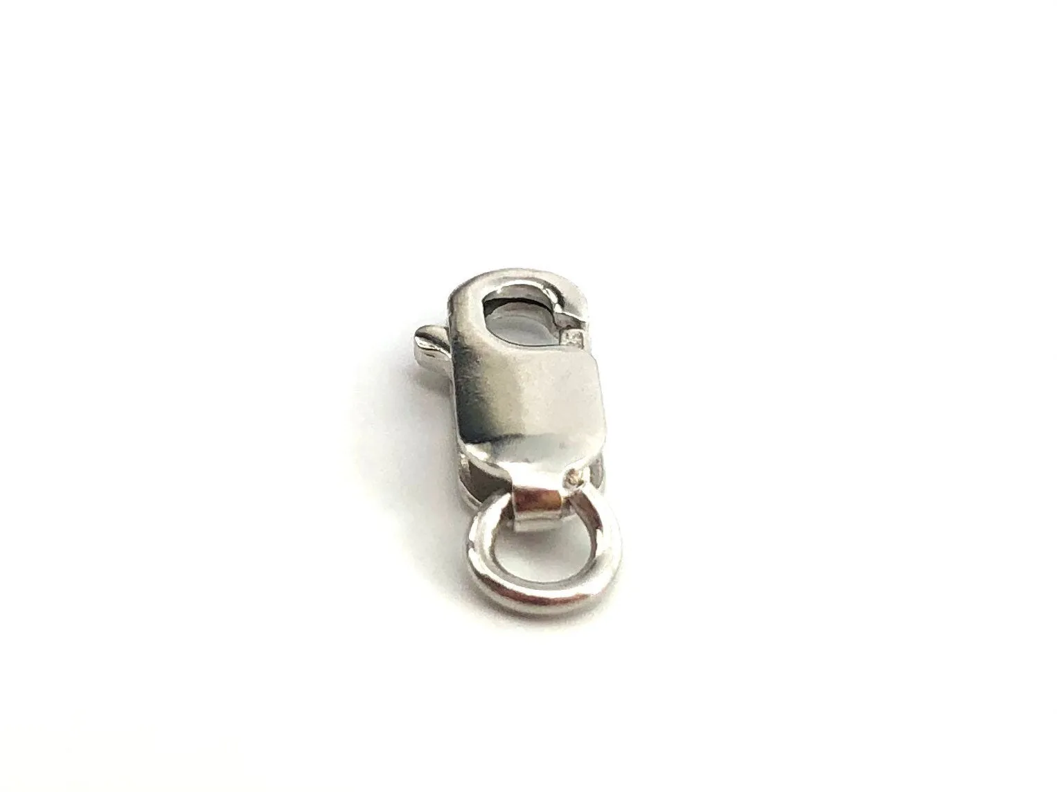 14K White Gold Lobster Claw Clasp Sku# 12-17-434