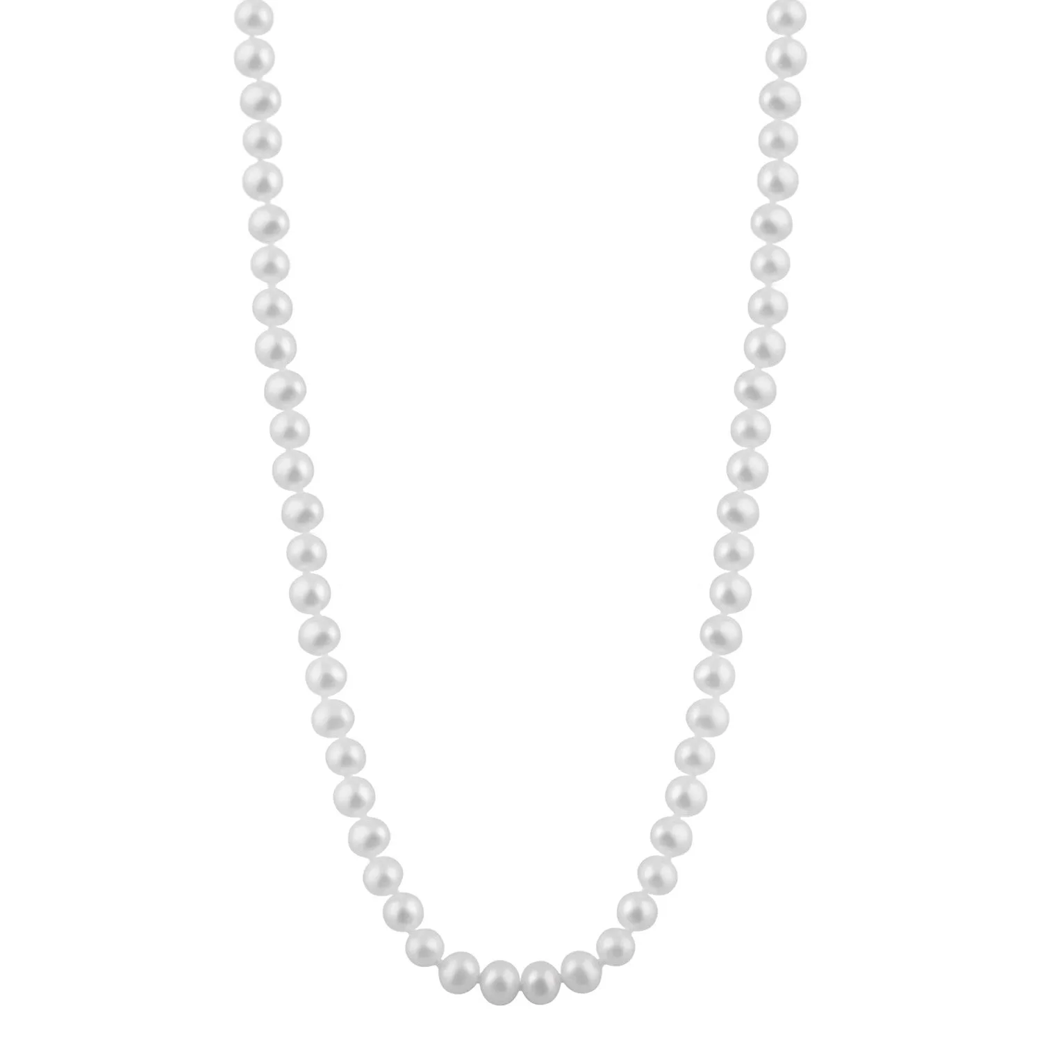 14K Yellow Gold Clasp (6-6.5mm) Freshwater Pearl Strand Necklace