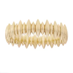 14k Yellow Gold Sharp Edges Stackable Ring Size 8 - 6.5mm 4 grams