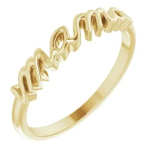 14K Yellow Mama Ring
