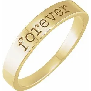 14K Yellow "Forever" Stackable Ring Size 6