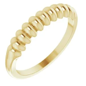 14K Yellow Stackable Puffy Ring