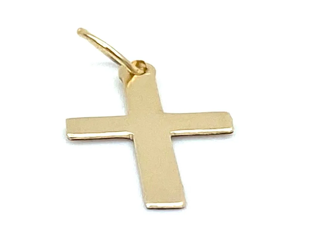 14KGF Cross Charm , Sku#25-C