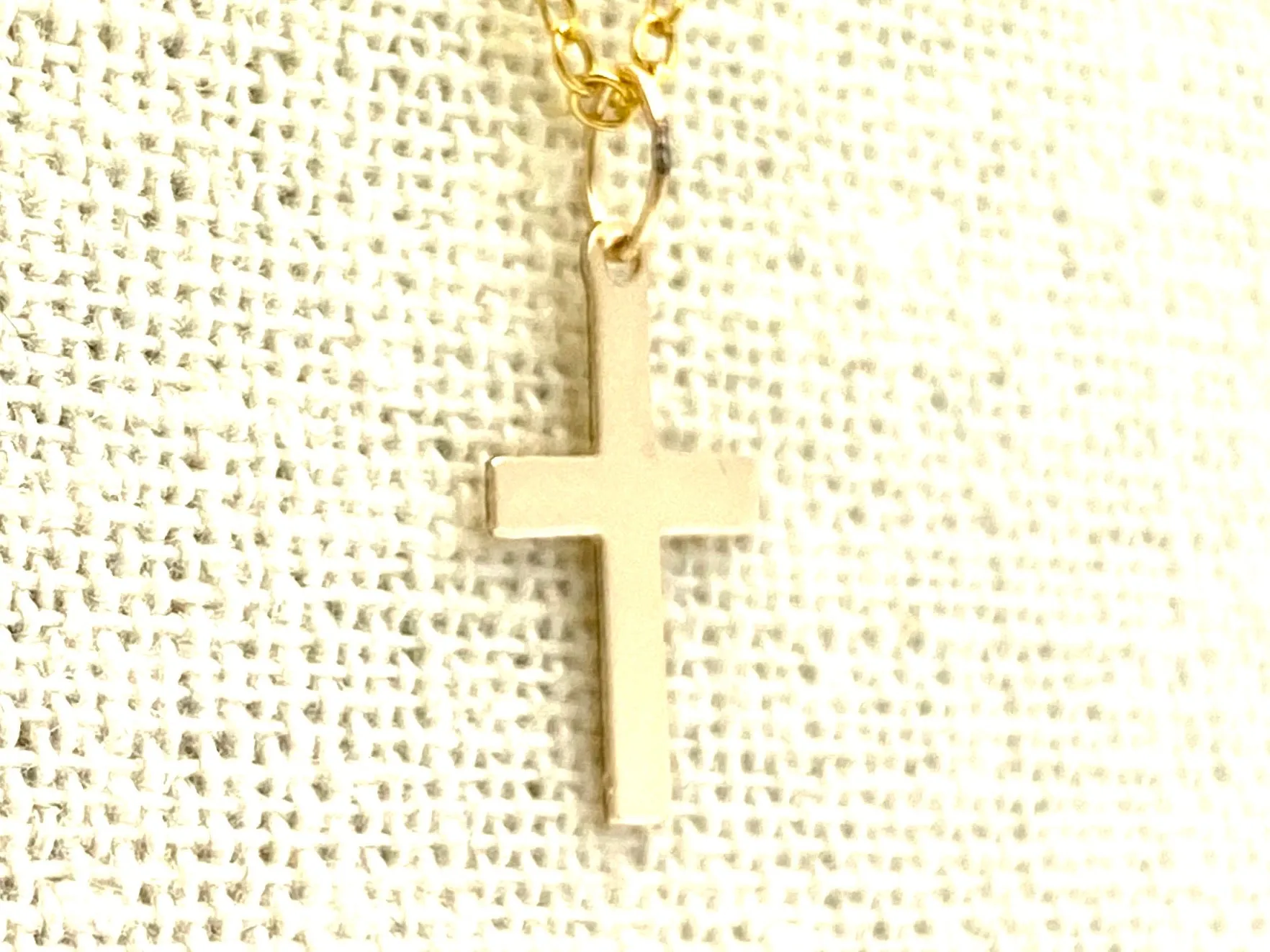 14KGF Cross Charm , Sku#25-C