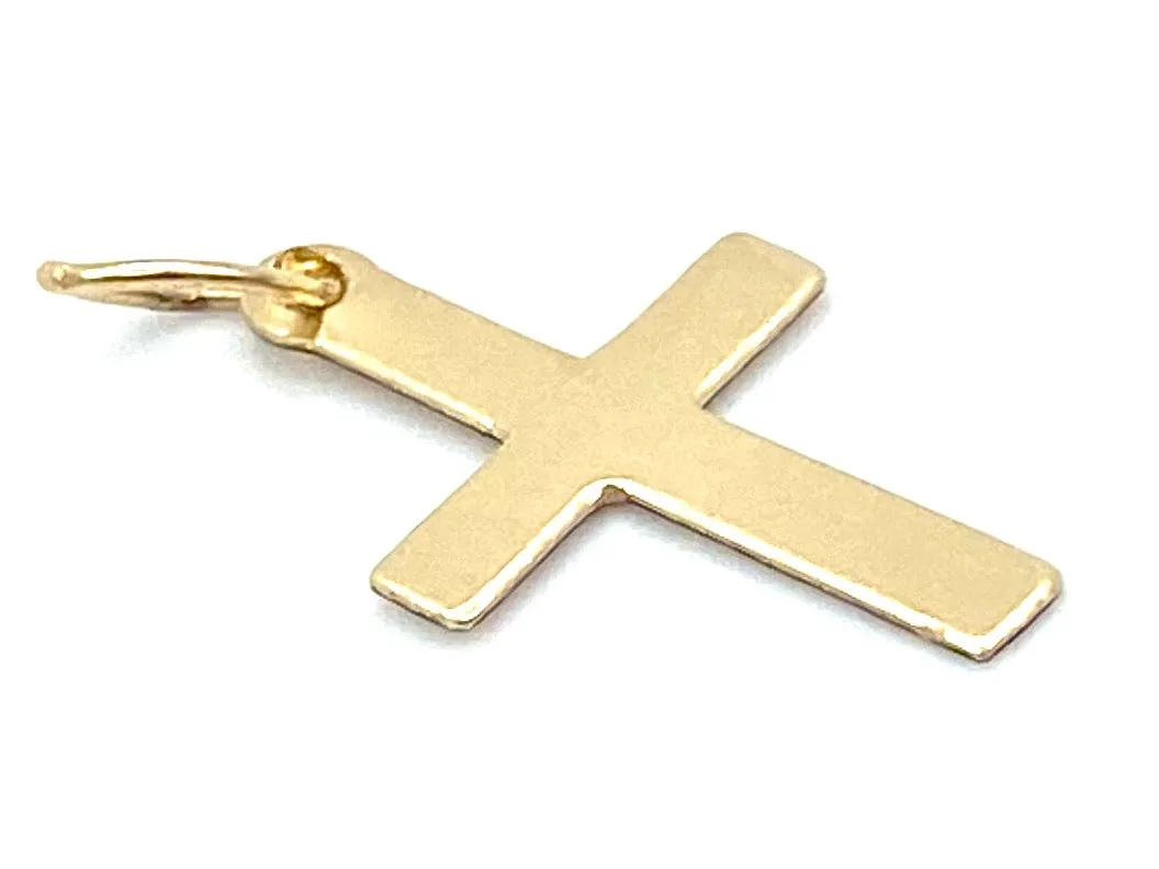 14KGF Cross Charm , Sku#25-C