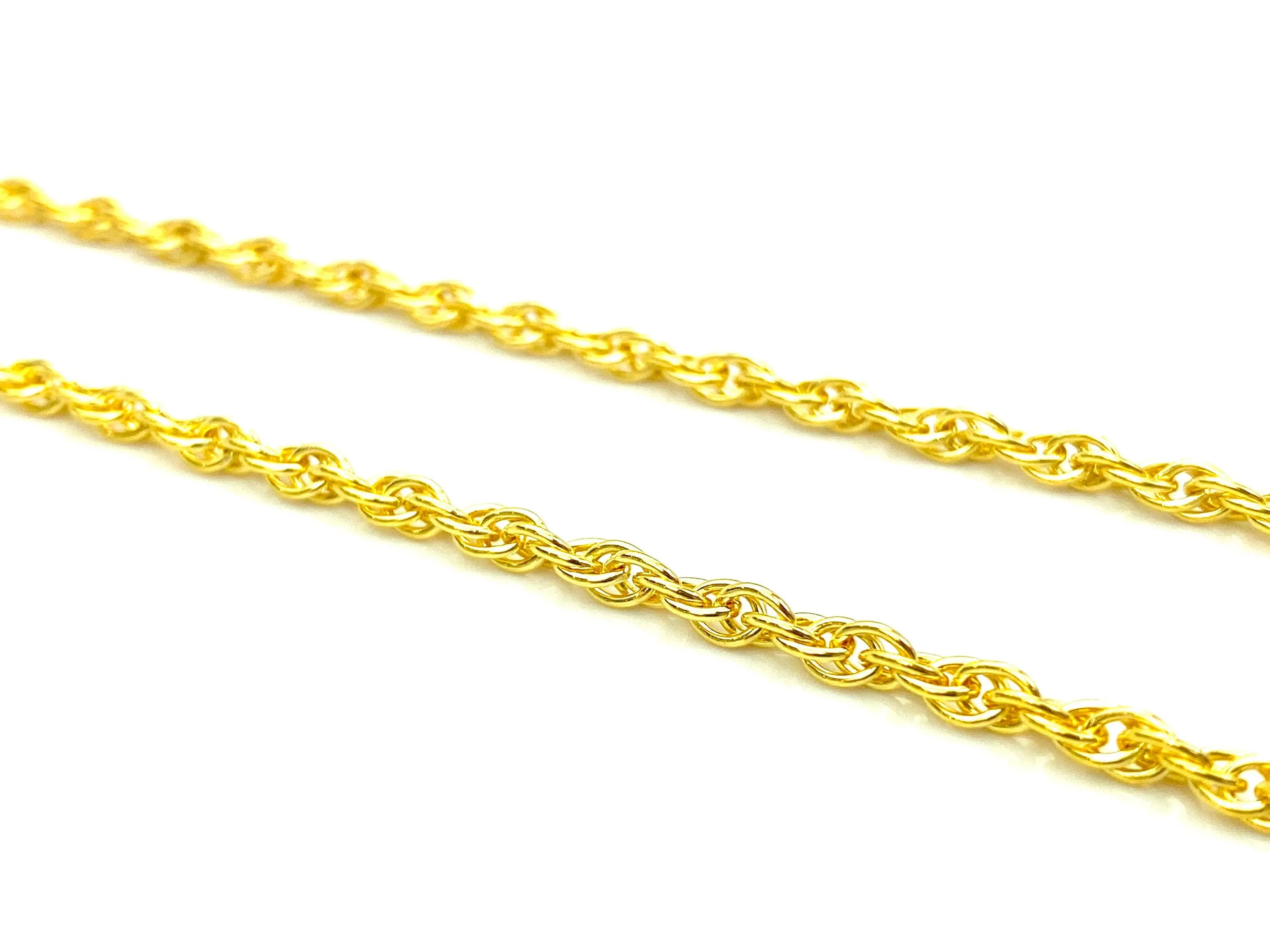 14KGF Double Rope Chain 18” 20” 22” 24”, Sku#25R