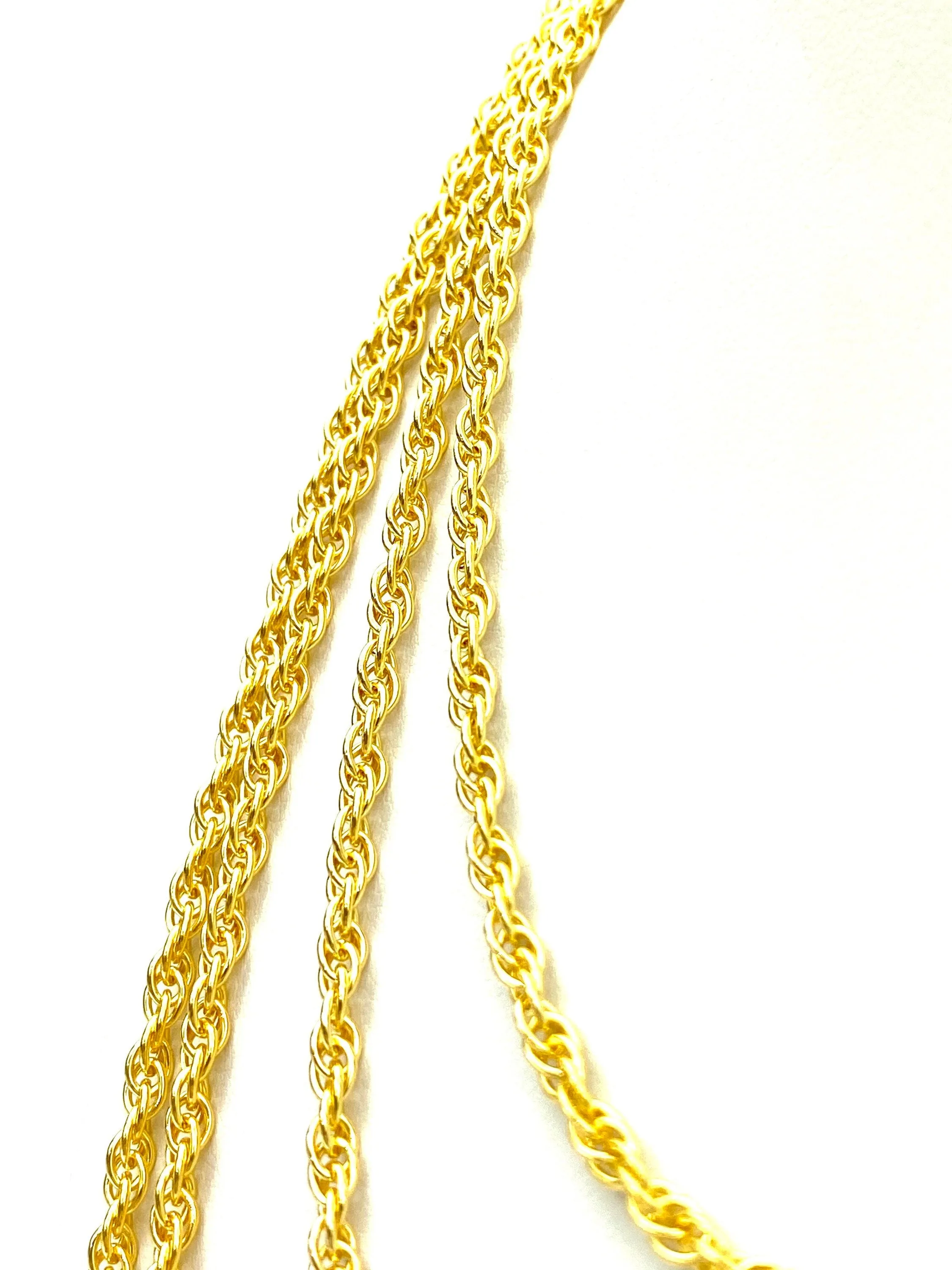 14KGF Double Rope Chain 18” 20” 22” 24”, Sku#25R