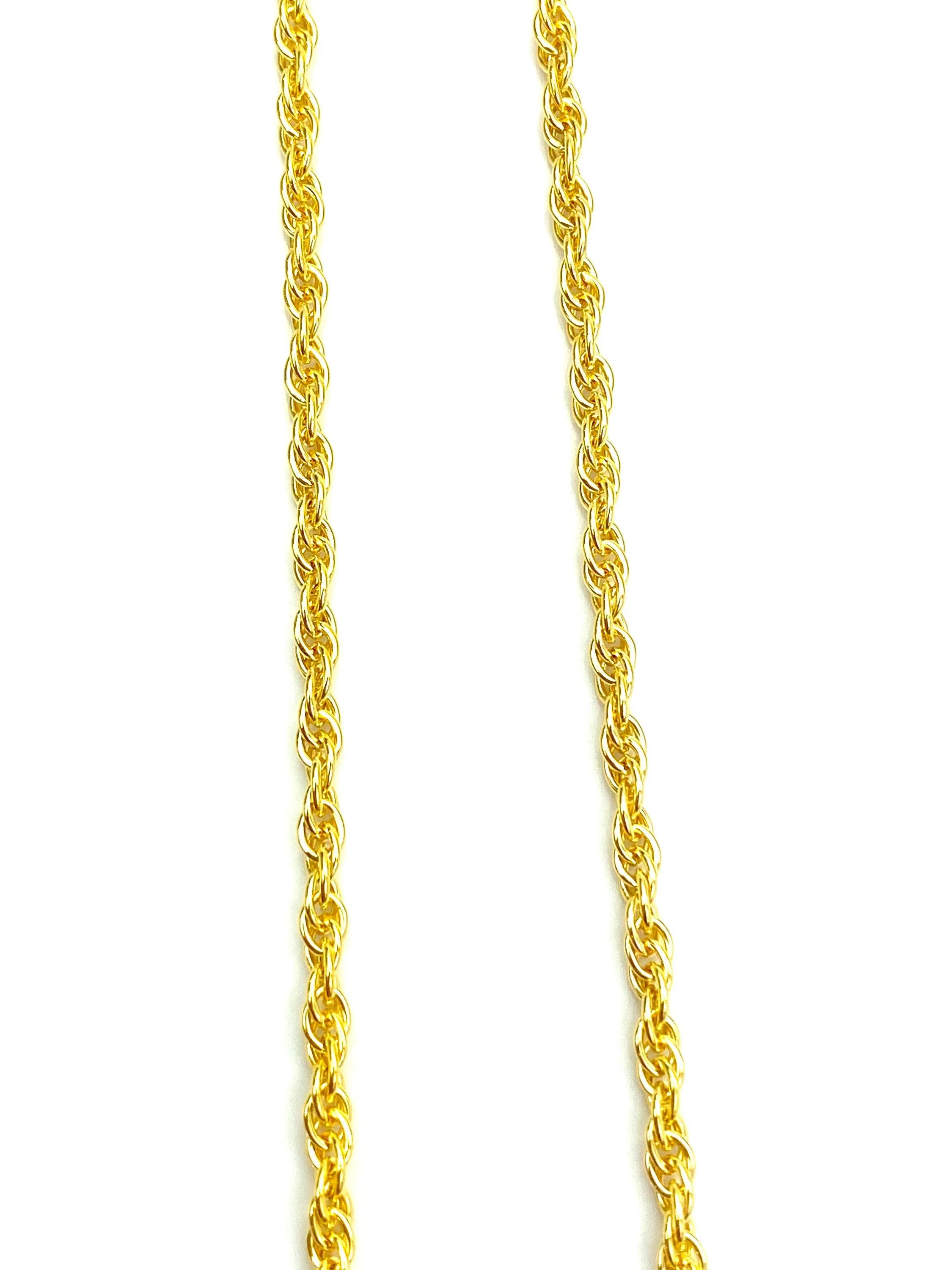 14KGF Double Rope Chain 18” 20” 22” 24”, Sku#25R