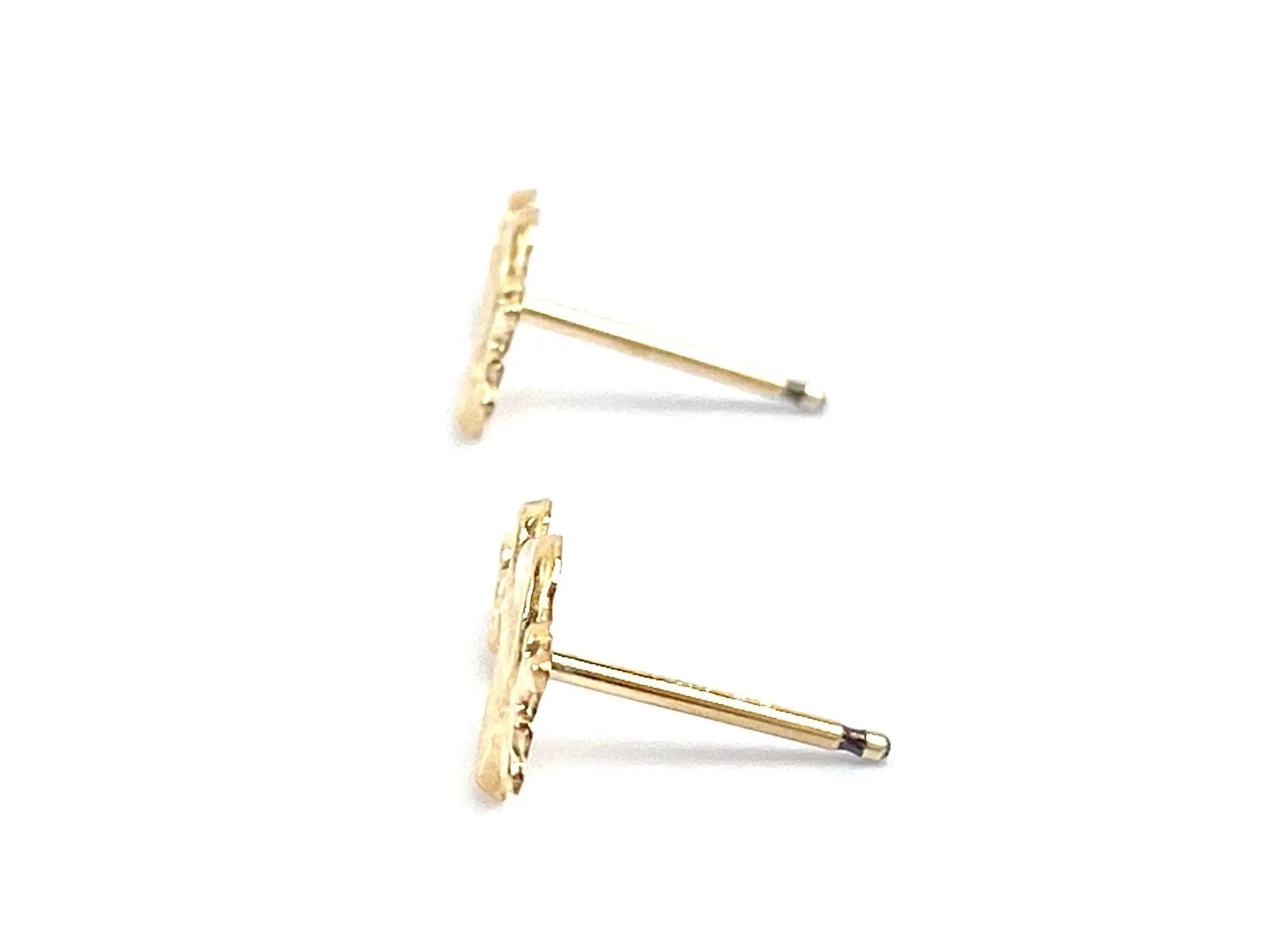 14KGF Heart & Key studs , Sku#79-4