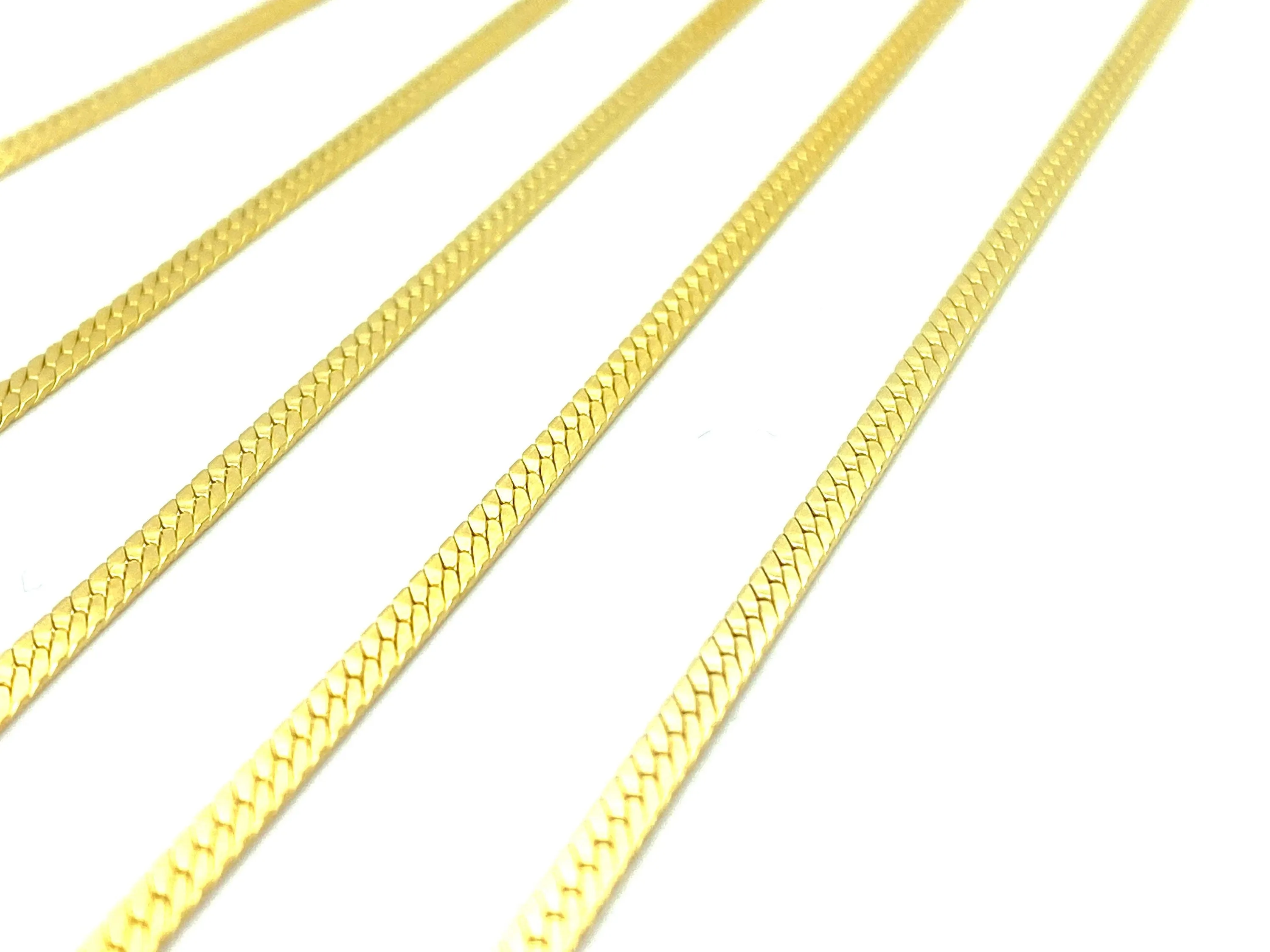 14KGF Herringbone Chain 16” 18” 20” , Sku#HB-3