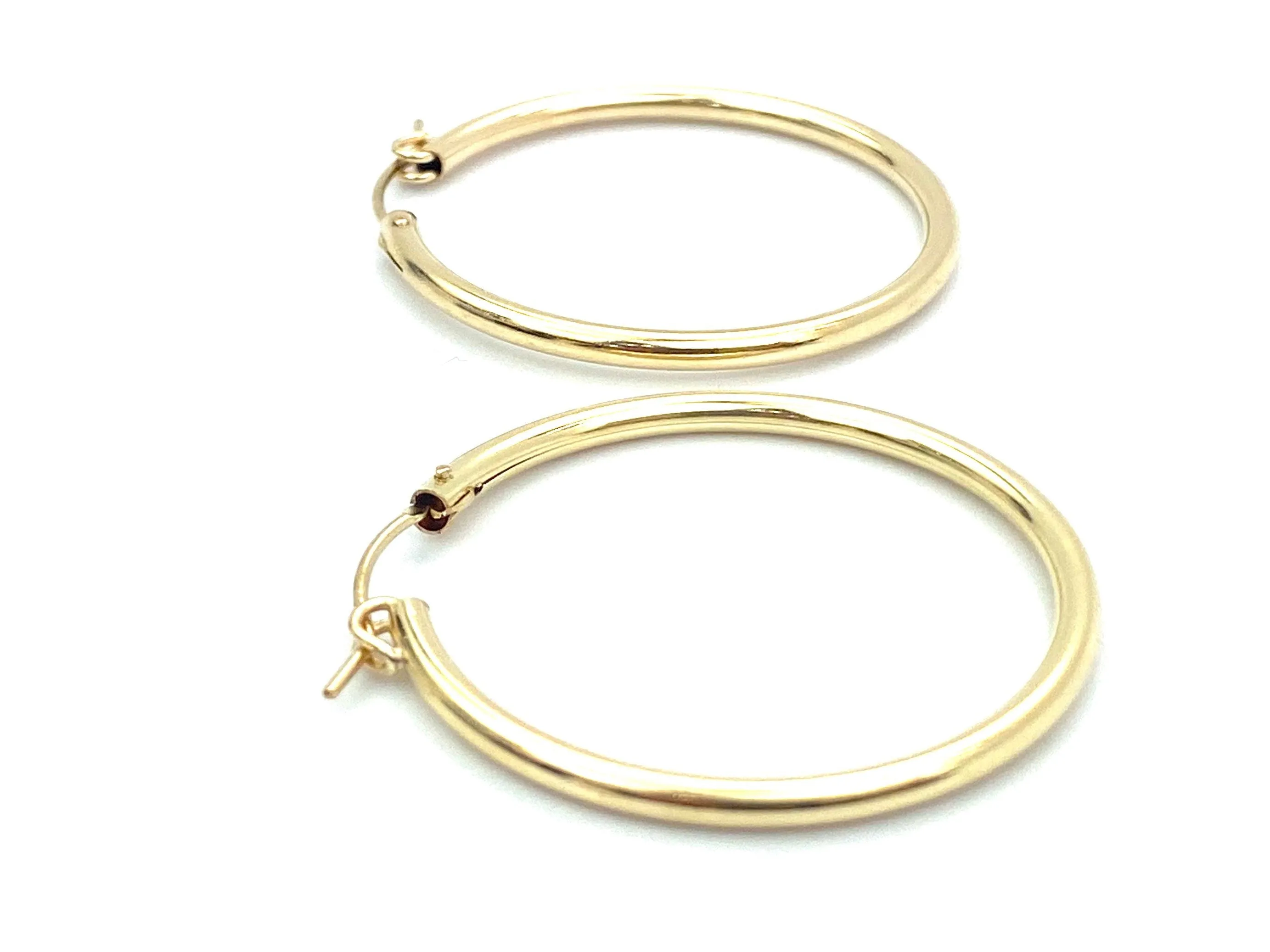 14KGF Hoop Earrings , Sku#090 C 3 GF