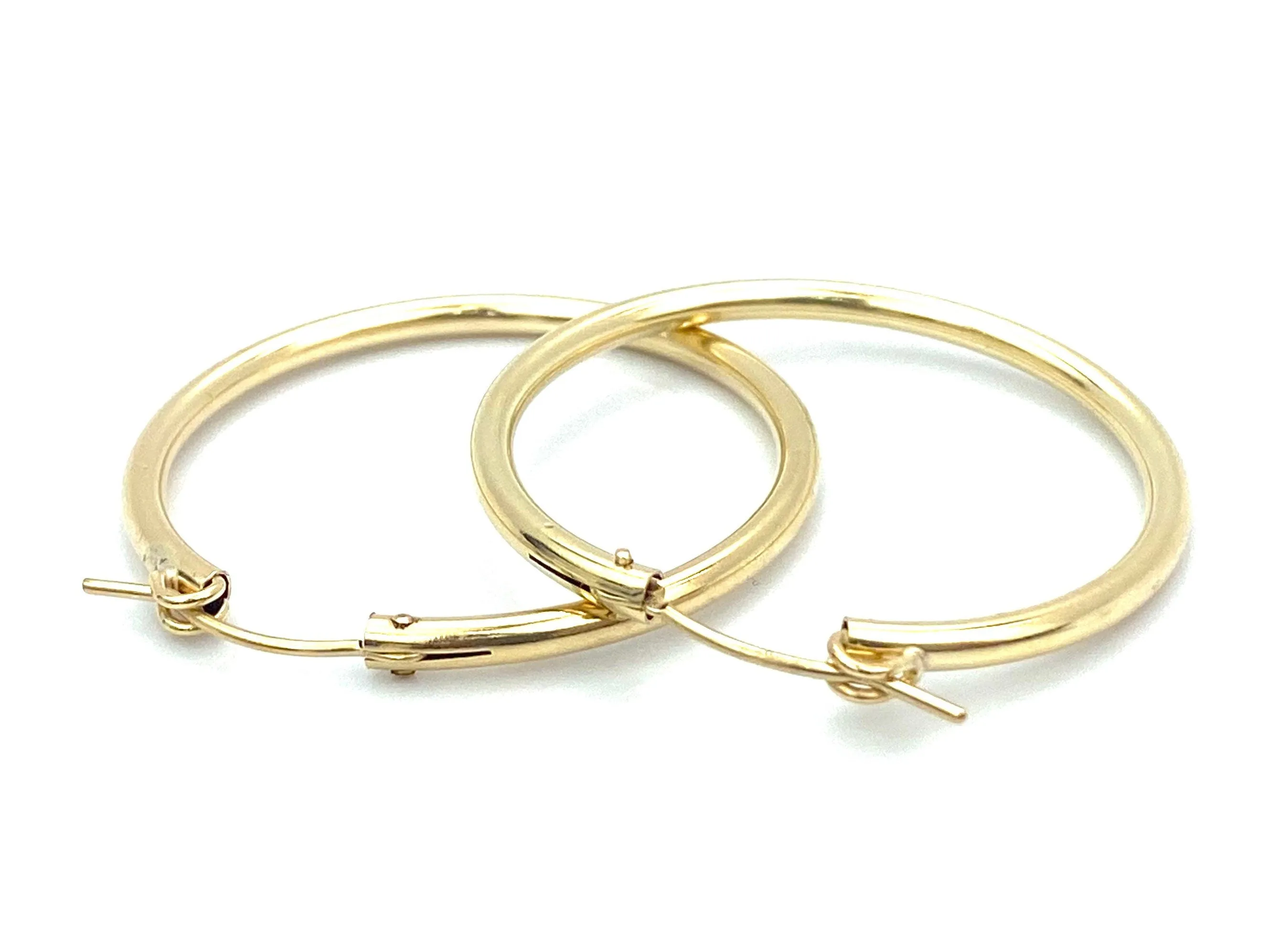 14KGF Hoop Earrings , Sku#090 C 3 GF