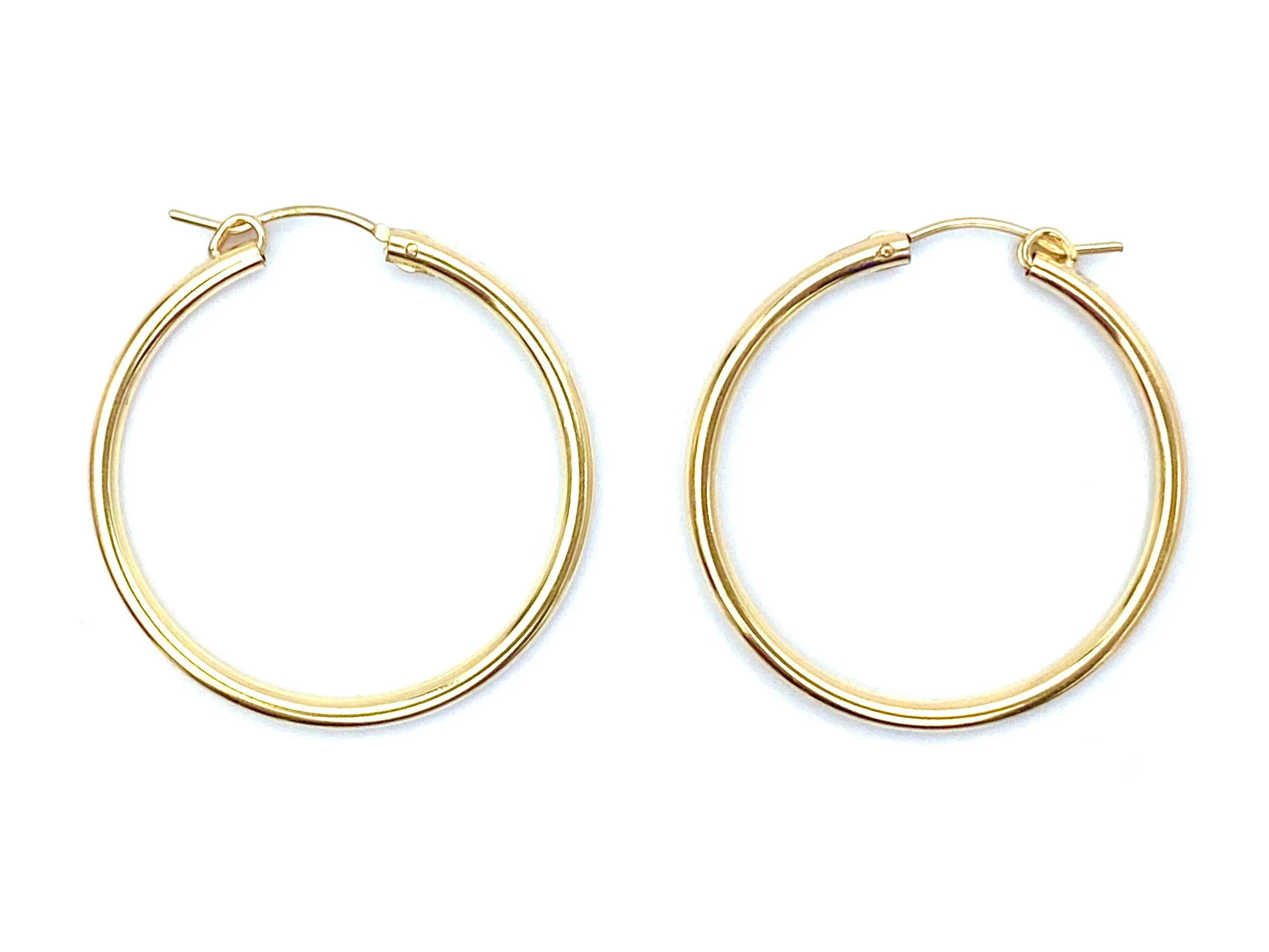 14KGF Hoop Earrings , Sku#090 C 3 GF