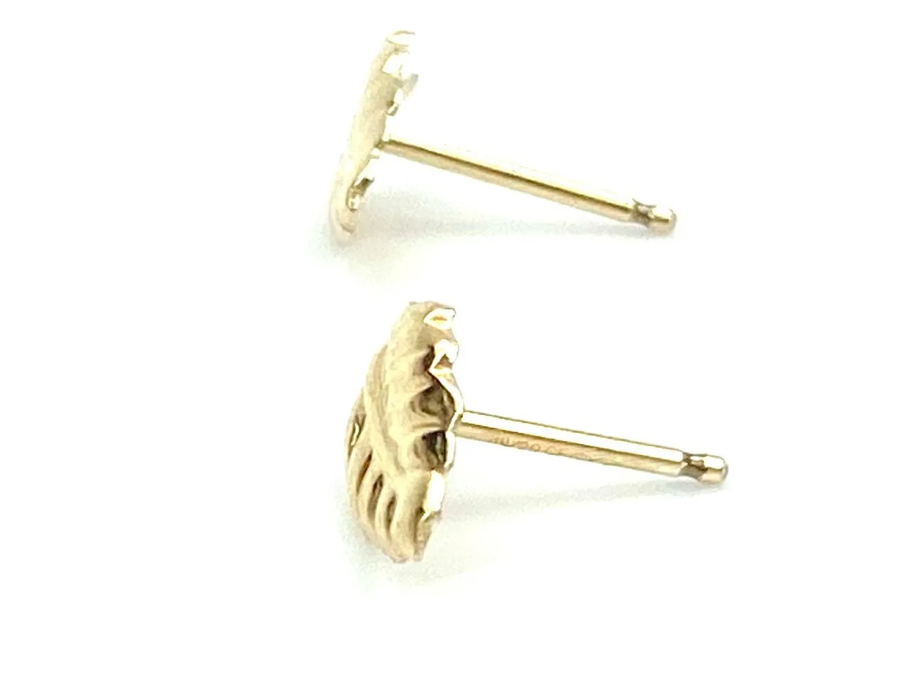 14KGF Leaf Studs , Sku#637-4